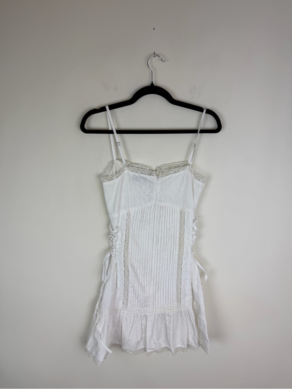 NWT Praerie White Eyelet Lace 100% Cotton Mini Dress size XS - Picture 5 of 7